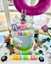 Load image into Gallery viewer, Animal city themed jelly cake with decorative toys
