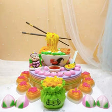 Load image into Gallery viewer, Golden Longevity Noodles Jelly Cake | 福寿长寿面果冻蛋糕
